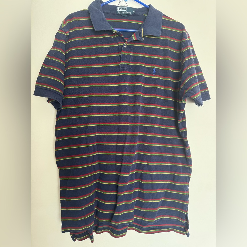 Vintage Polo Ralph Lauren Short Sleeve Striped Polo-Size XL